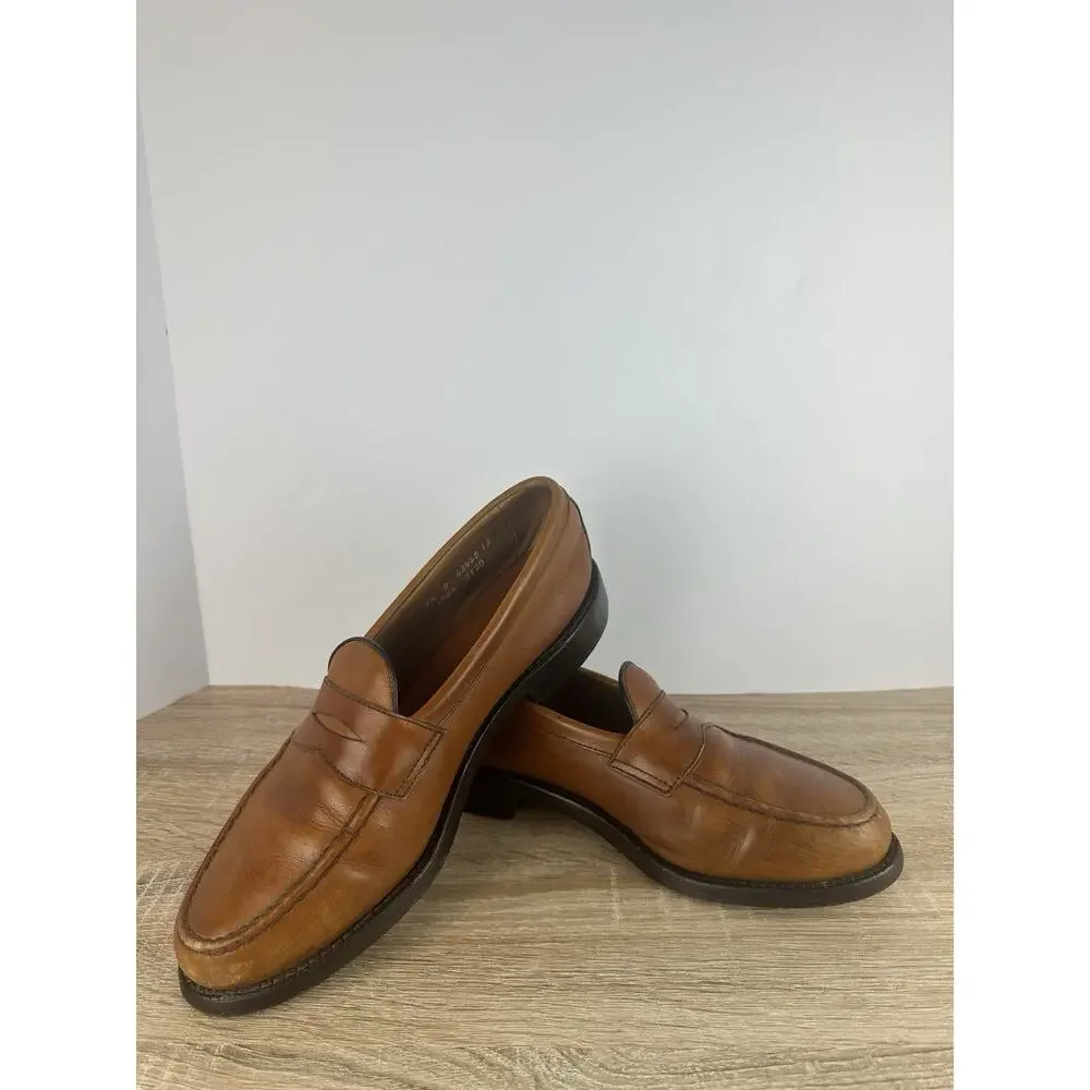 Allen Edmonds Cole Penny Loafers Brown Leather Men’s 9.5 D Made USA Dress Shoes